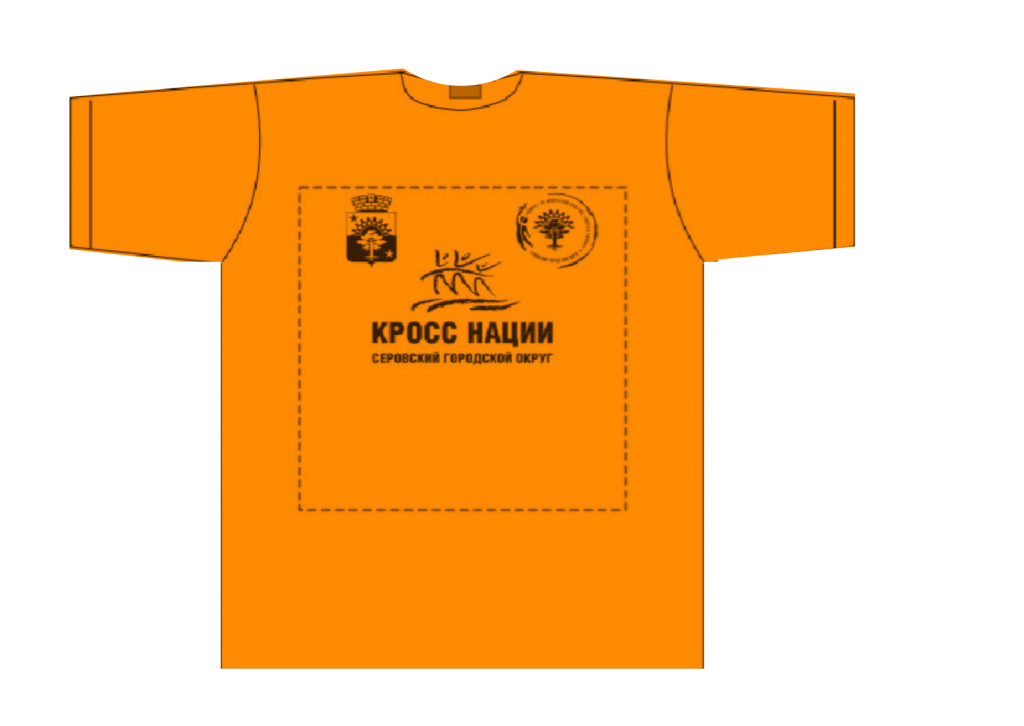 Изготовят 751 футболку оранжевого цвета, 75 из них будут детскими. Иллюстрация из конкурсной документации