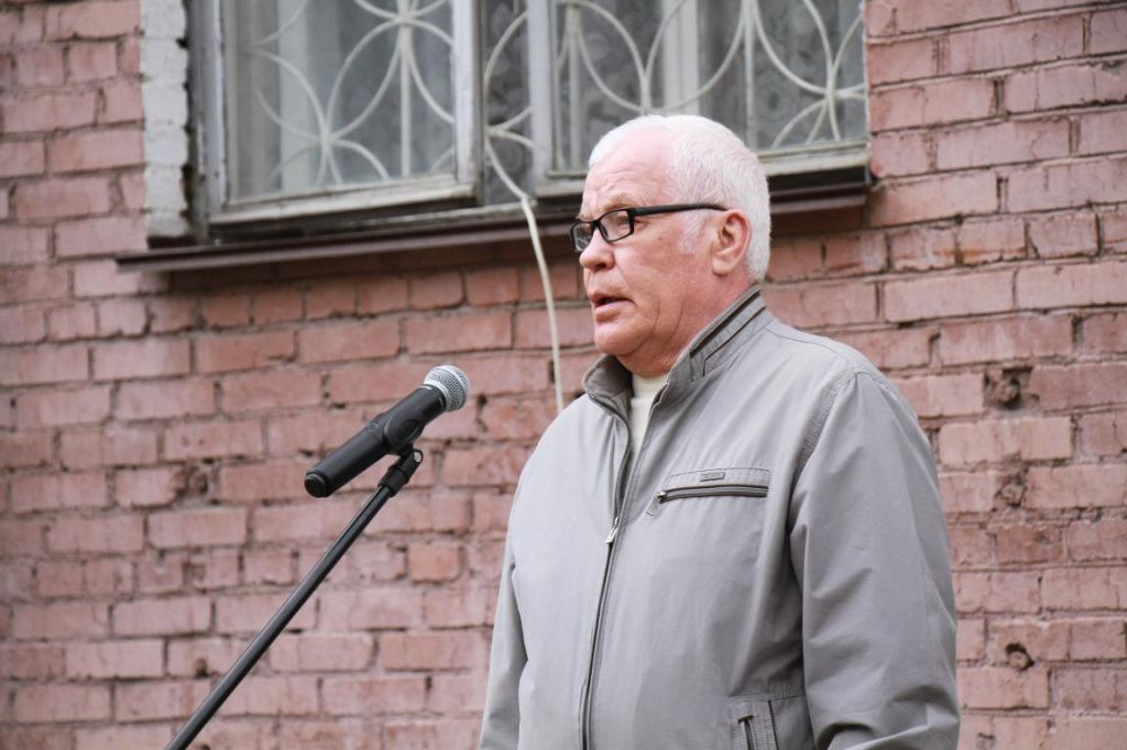 Председатель местной ячейки союза "Чернобыль" Владимир Киселев. Фото: Константин Бобылев, "Глобус"