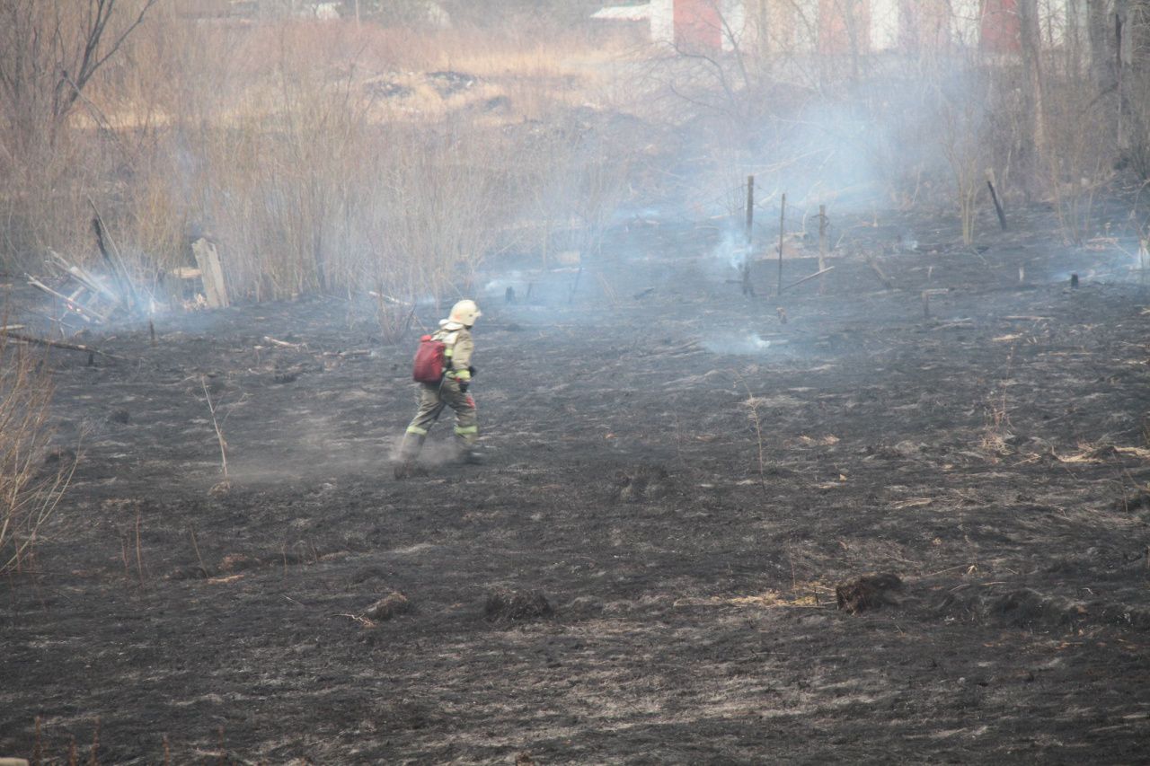 В Серове зафиксированы первые случаи возгорания сухой травы. Горожан просят соблюдать правила пожарной безопасности