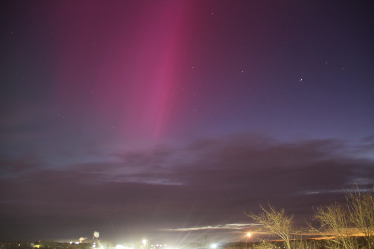 Из-за магнитной бури над Серовом можно наблюдать северное сияние