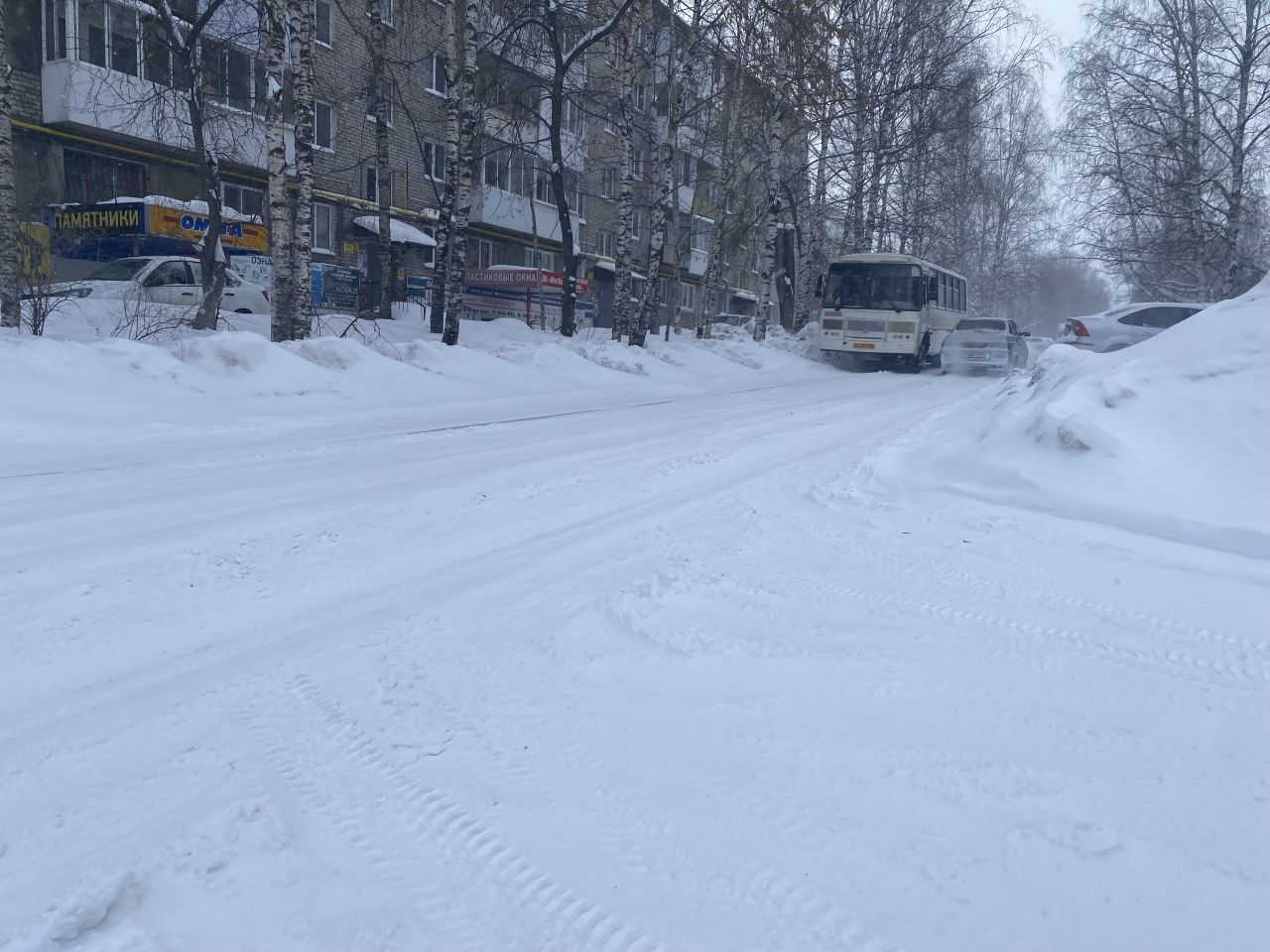 Метель замела серовские дороги. Автомобили вязнут в снегу