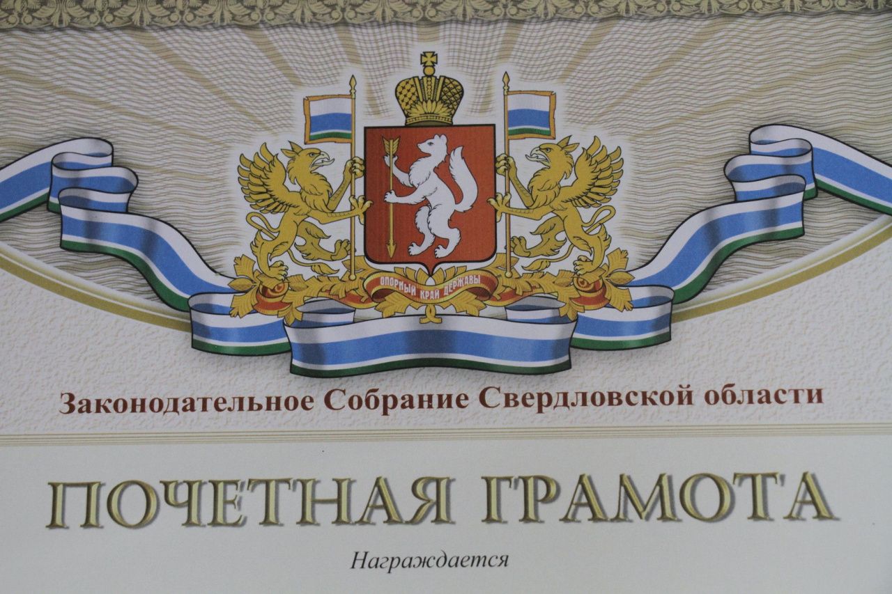 Восемь серовчан получат Почетные грамоты Законодательного Собрания региона