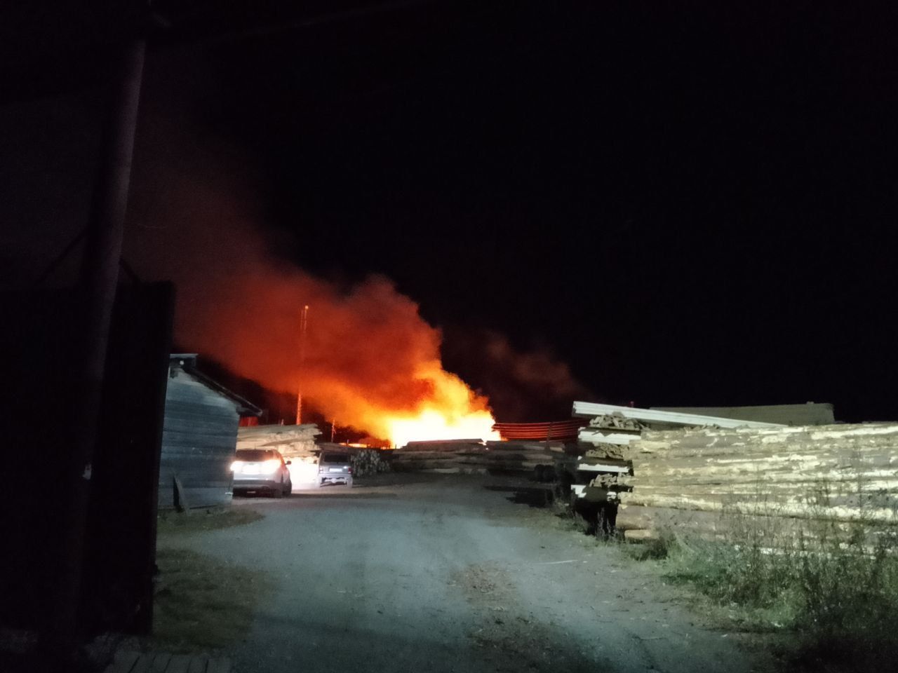 На пилораме в Завокзальном произошел пожар 