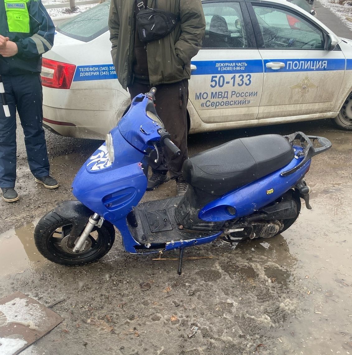 ГАИ Серова поймала бесправника на скутере в поселке Энергетиков