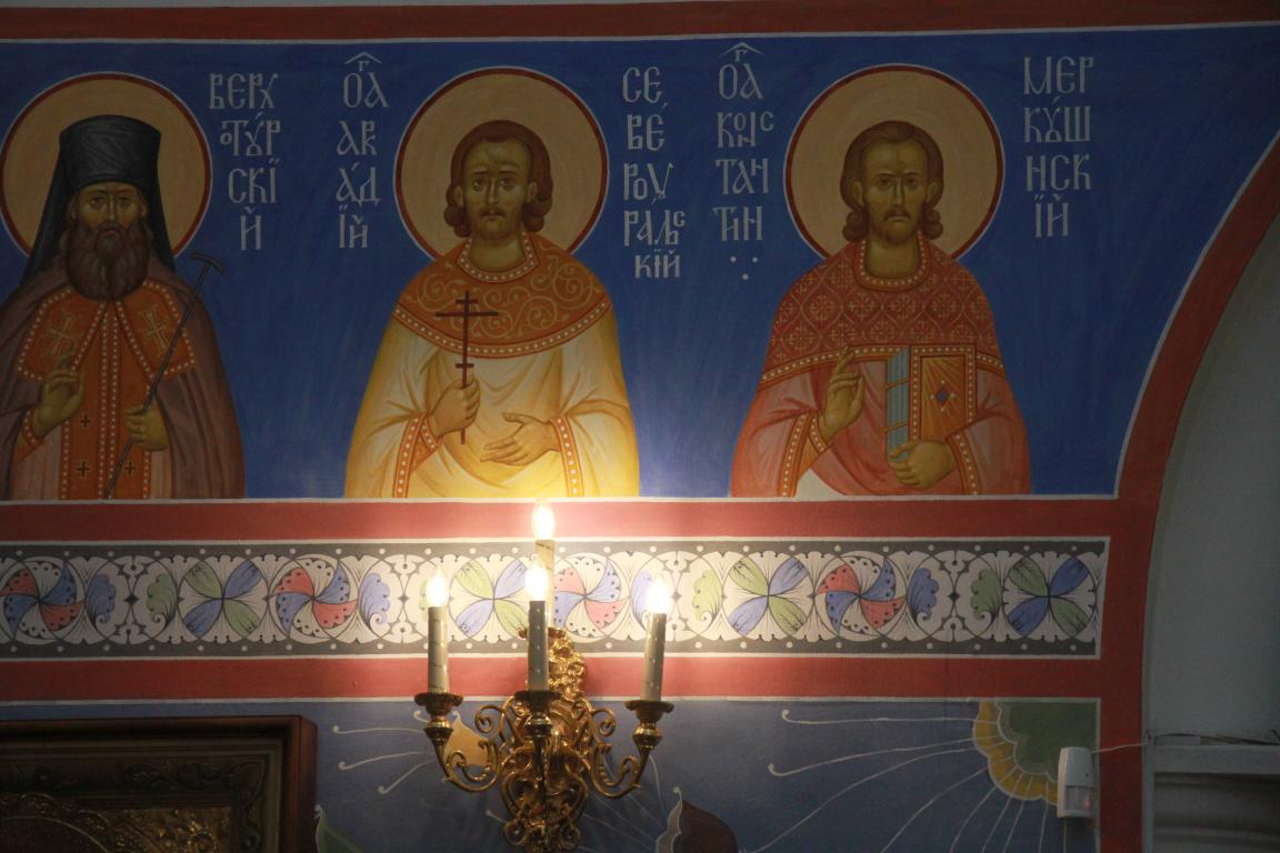 Завершился первый этап внутренней росписи стен Преображенского собора