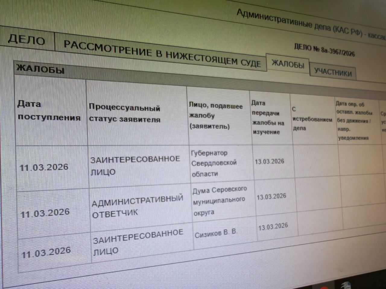 Жалобы на решение суда о лишении Сизикова полномочий главы переданы на изучение в кассационный суд