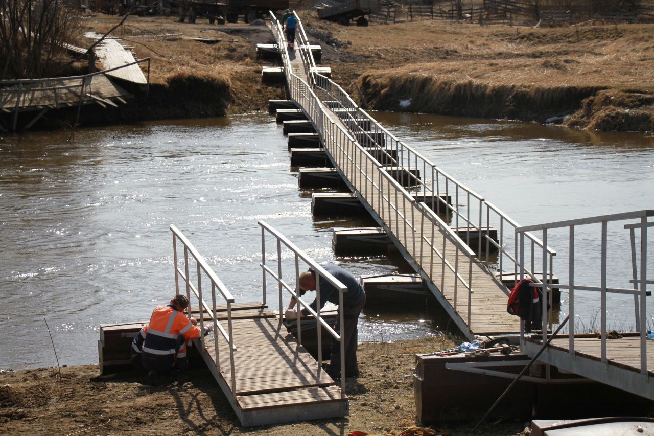 На обслуживание наплавного моста в Филькино из бюджета Серова выделено 440 тысяч рублей
