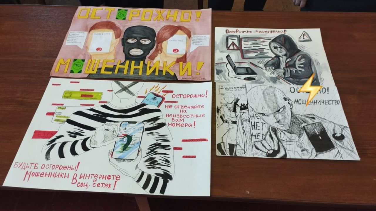 Серовские студенты и полиция провели конкурс плакатов «Осторожно! Мошенники!»