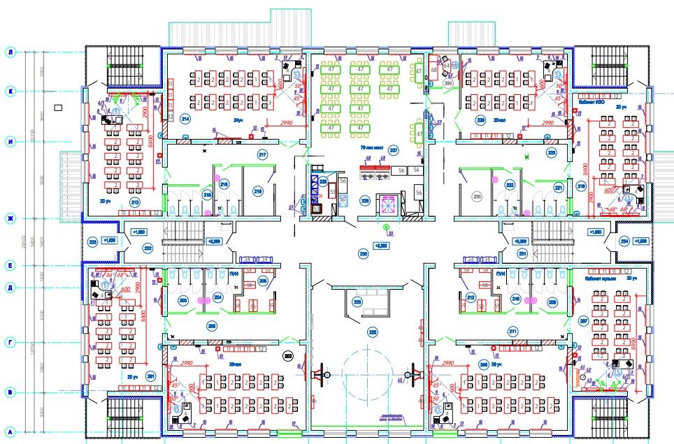 План второго этажа будущей школы Иллюстрация из документов на сайте zakupki.gov.ru