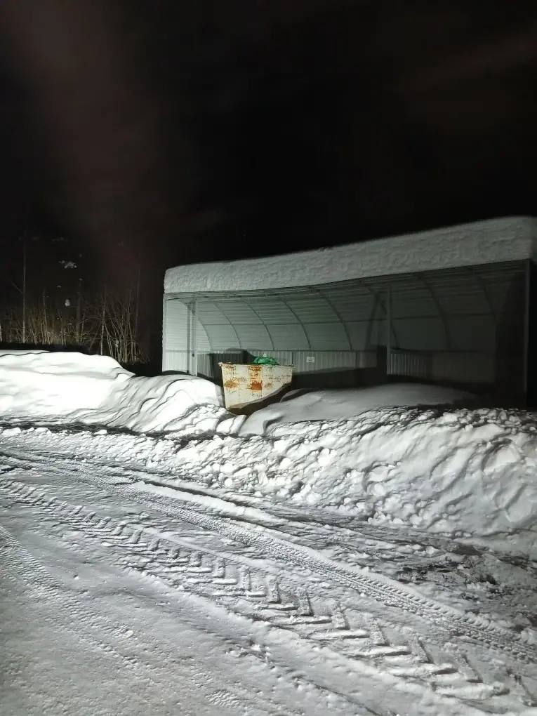 К контейнерам на площадках в Андриановичах подойти непросто - из-за снежных валов. Фото: Анастасия Романова