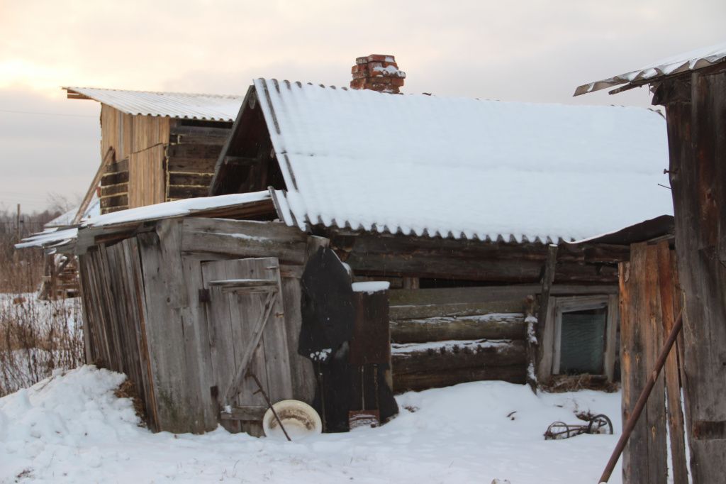 Во дворе дома стоит покосившаяся баня. Фото: Анна Куприянова, "Глобус"
