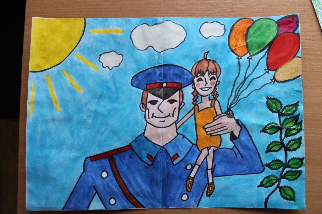 Рисунки на тему: полиция глазами детей - уникальные и оригинальные иллюстрации