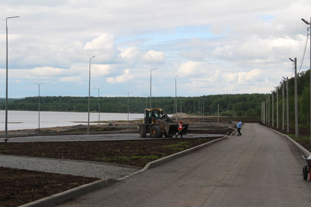 Работы на Киселевском водохранилище начали в прошлом году. Фото: Анна Куприянова, "Глобус"