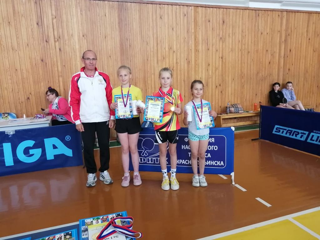 Серовские девочки заняли призовые места на соревнования по настольному теннису в Краснотурьинске. Фото предоставлено Сергеем Стародумовым