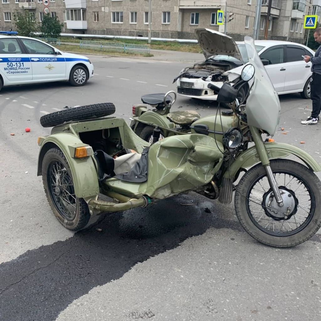 Повреждения мотоцикла. Фото: ГИБДД Серова