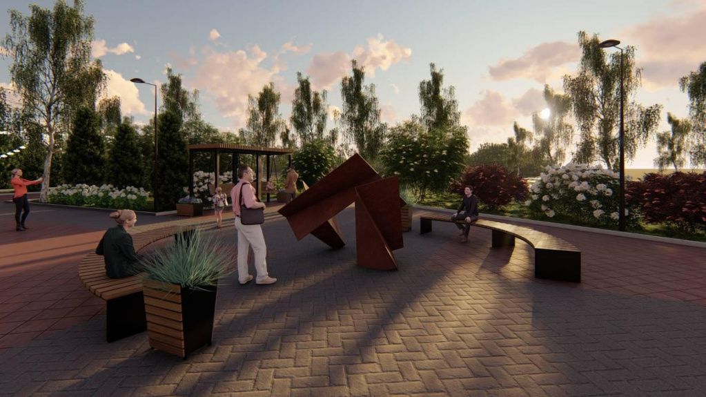 Парковая скульптура "Треугольник". Иллюстрация из постановления мэрии об утверждении дизайн-проектов общественных территорий