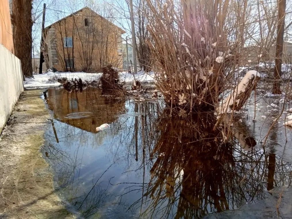 Как отметил житель города, вода не замерзает, а продолжает прибывать. Фото: Андрей Вагин