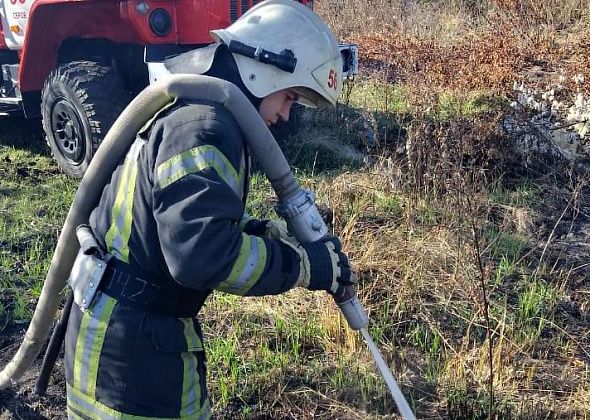 Серовские пожарные ликвидируют место тления в лесу за Новой Колой