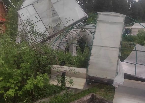 Поваленные деревья, отключение света, погром в садах - последствия урагана в Серове
