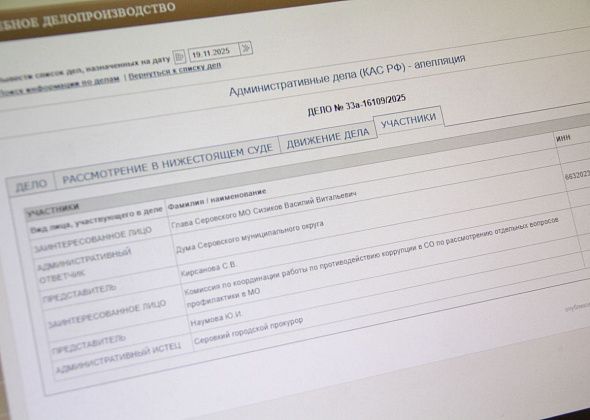 Жалобы на решение о лишении главы Серова полномочий поступили в областной суд