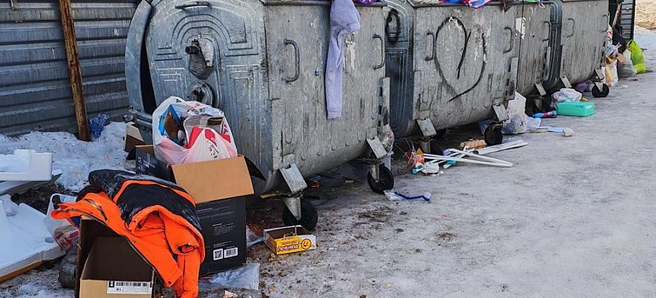 Из-за нечищеной дороги в Серове возникла проблема с вывозом мусора с контейнерных площадок