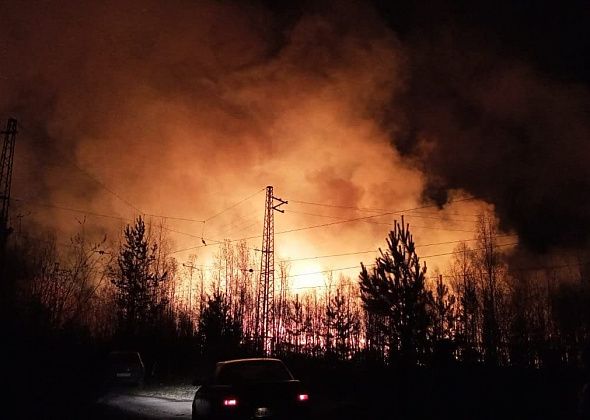 Площадь пожара в поселке Энергетиков составила 800 "квадратов". Огонь уничтожил 2 неэксплуатируемых здания