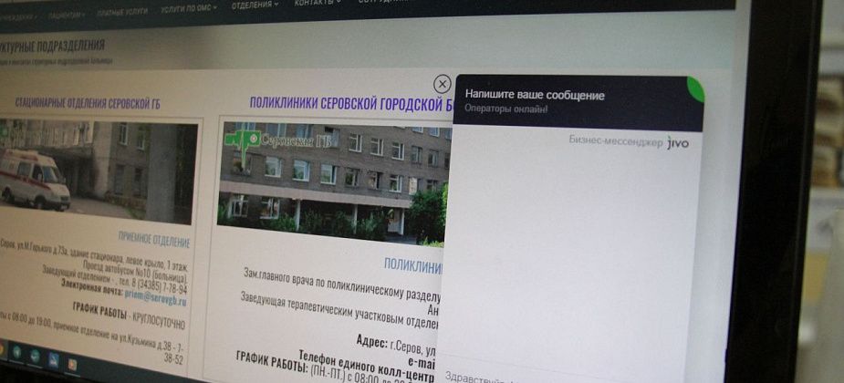 На сайте Серовской городской больницы создан чат для вызова врача на дом