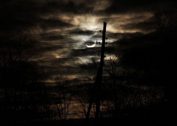 Серовчане и сосьвинцы фотографировали солнечное затмение. Соцсети