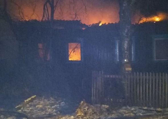 На пожаре в Сосьве травмировался мужчина