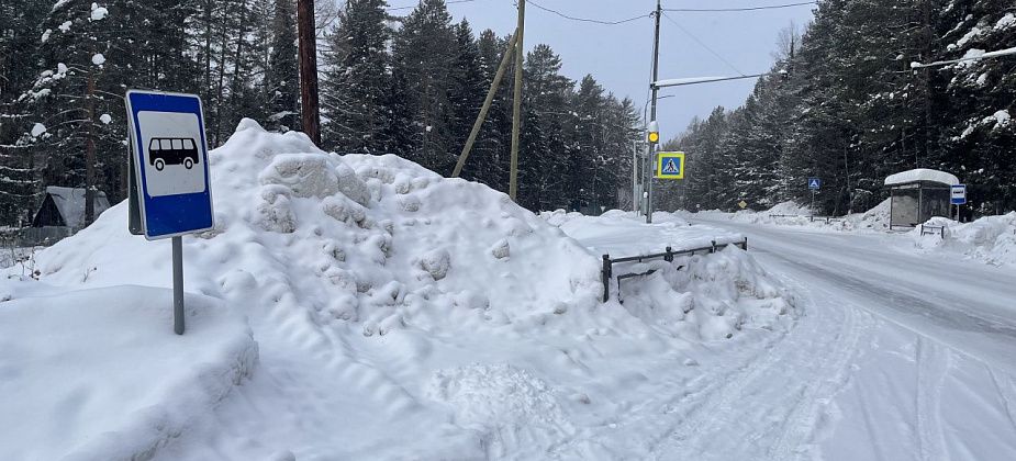 “Дети выходят из автобуса и идут по дороге”. Серовчанка жалуется на заснеженные тротуары в районе “Снежинки”