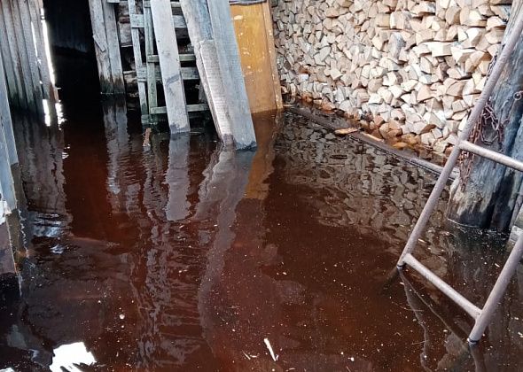В серовском поселке Красноглинном талая вода до сих пор топит дома местных жителей