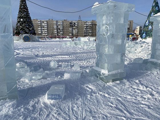 Снежный городок в Лесосибирске