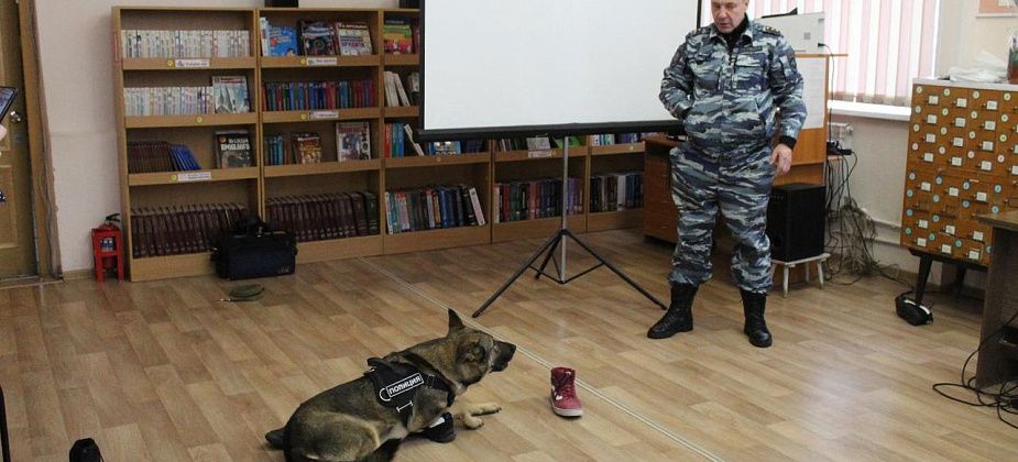 В детской библиотеке серовских школьников познакомили с работой кинолога