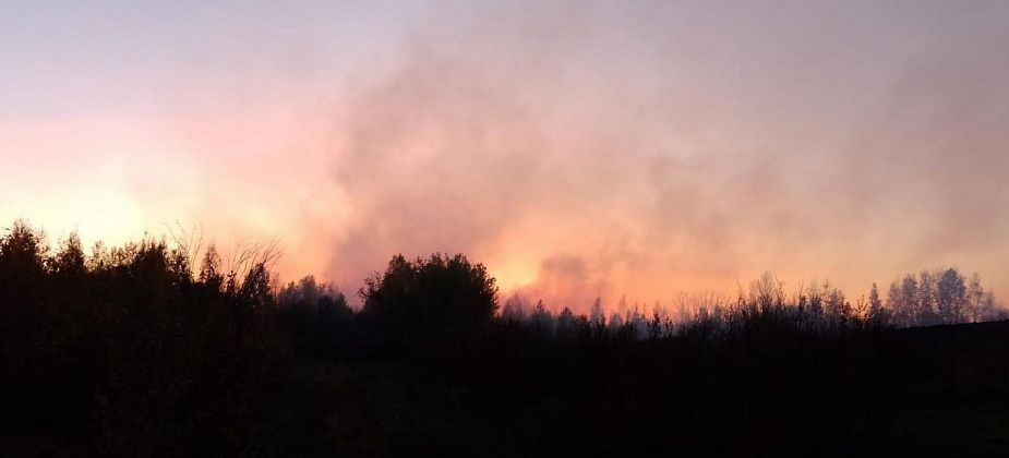 Серовские огнеборцы борются с пожарами в районе Новой Колы