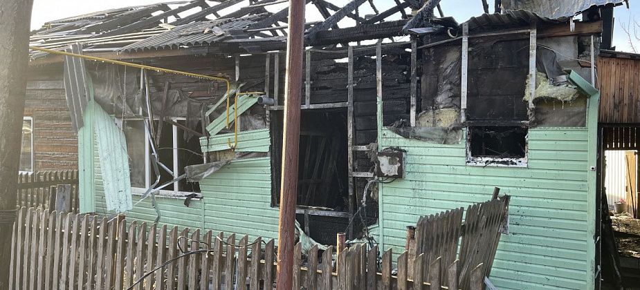 В ночь на 21 октября на Лесозаводе горел жилой дом