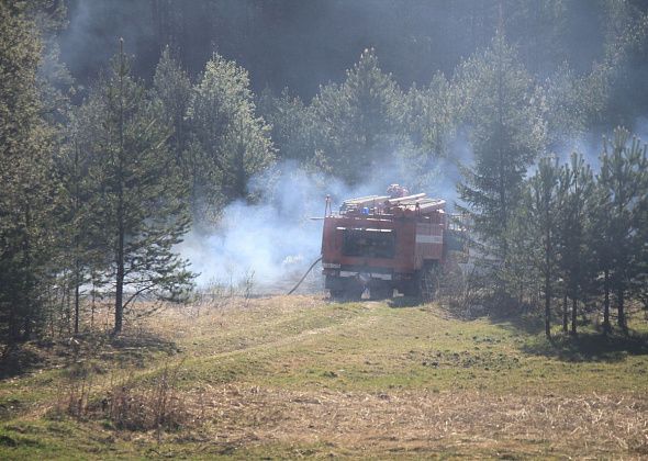 В регионе действуют шесть лесных пожаров
