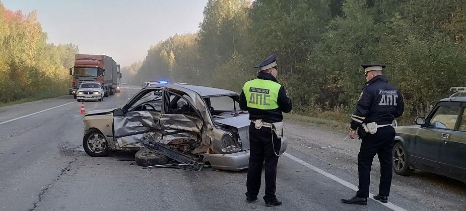 Под Серовом произошло ДТП с участием трех автомобилей