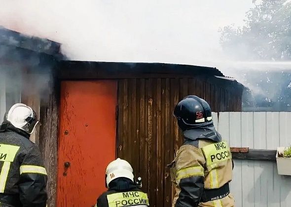 В районе Медянкино горел садовый домик