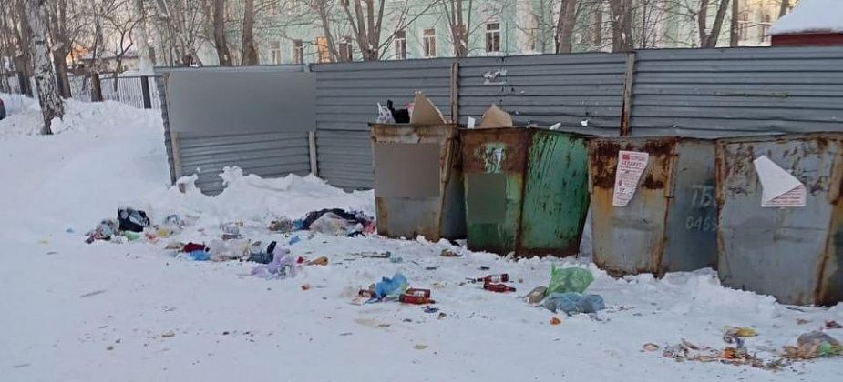 Серовчане жалуются на мусор у контейнерной площадки и плохую работу дворника