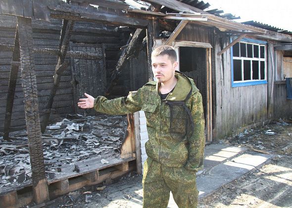 Житель Филькино благодарен односельчанину за помощь в восстановлении дома после пожара