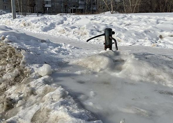"На них наледь под самый носик". Серовчанин недоволен состоянием колонок в городе