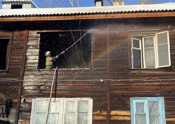 В Серове произошел пожар в двухэтажном доме