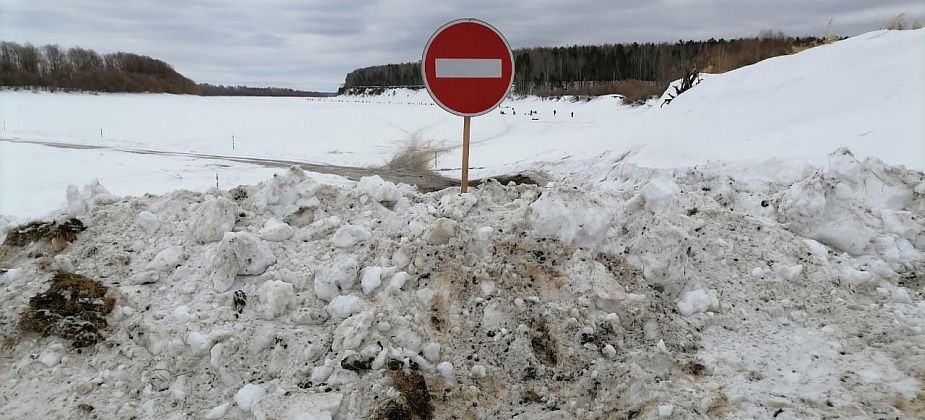 На Сосьве закрыли 2 ледовые переправы