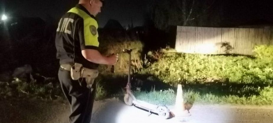 В Завокзальном девочка на самокате устроила ДТП