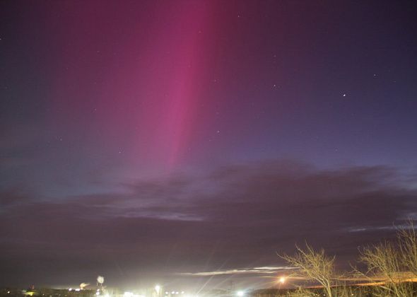 Из-за магнитной бури над Серовом можно наблюдать северное сияние