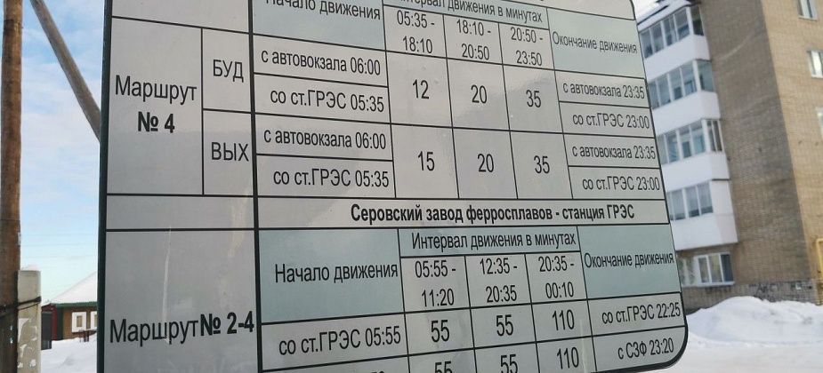Мэрия Серова упразднила три автобусных маршрута