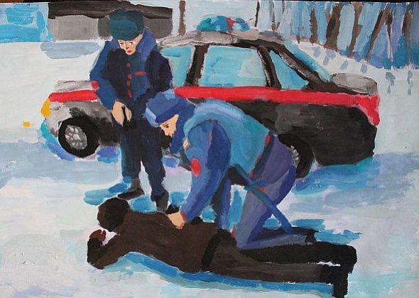 Полиция продолжает принимать работы от юных серовчан на конкурсы рисунков