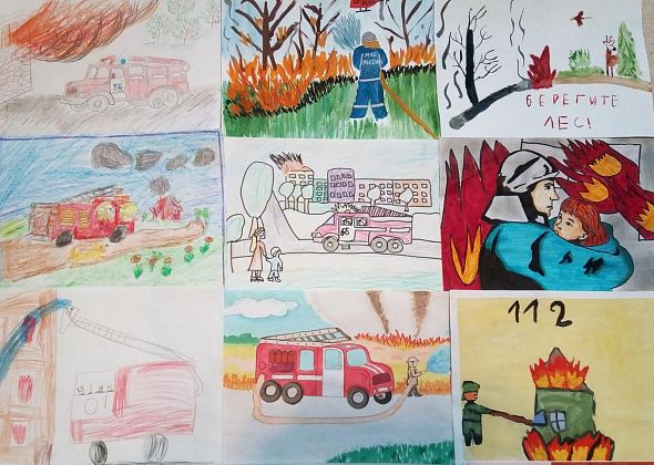 Серовские огнеборцы провели конкурс детских рисунков. В честь 30-летия МЧС России 