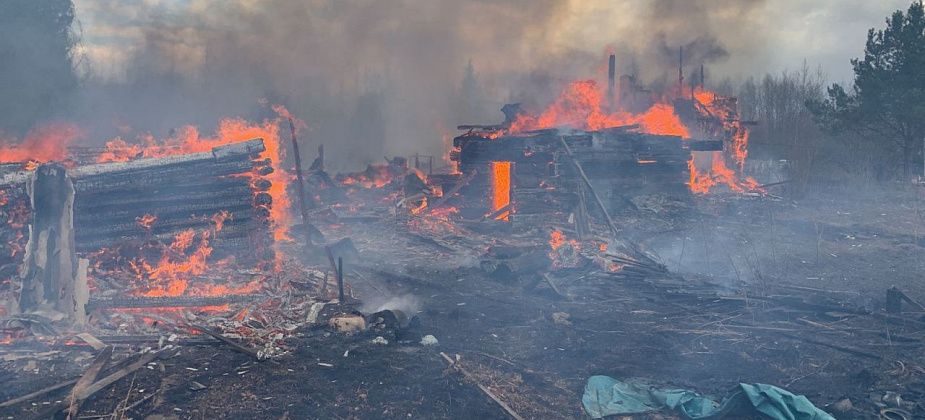 В «Райском уголке» произошел второй пожар за три дня. На месте работают огнеборцы