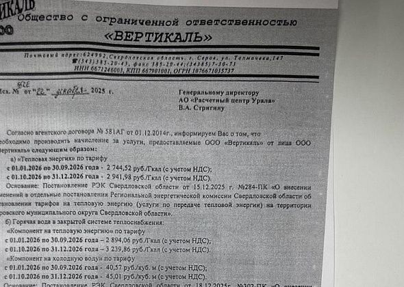 “Вертикаль” дважды поднимет тарифы в 2026 году 